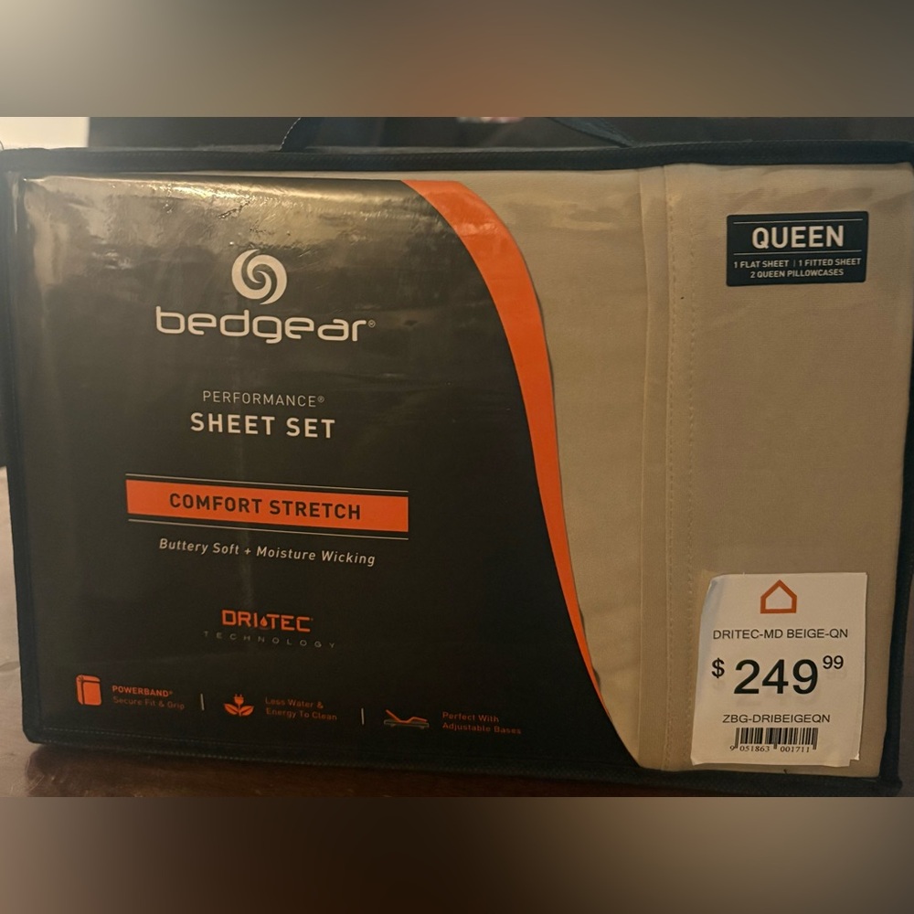 Edge Performance Sheet Set in Beige